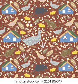 Duck cartoon seamless pattern designs