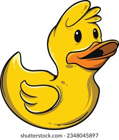 Duck Cartoon Summer inking vintage style for T-shirt kids