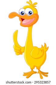 Duck cartoon thumb up