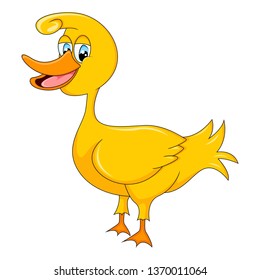 Duck cartoon vector illustration