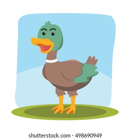 duck character vector illustration design