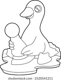 Duck Chess piece Pawn Chess Animal Vector Graphic Art Illustration