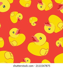 duck and chicken seamless pattern cartoon 