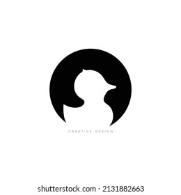 Duck circle creative brand icon design