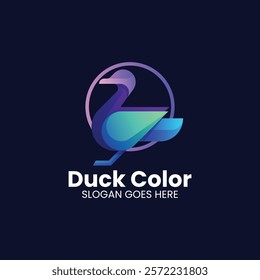 Duck Color Gradient Colorful Logo