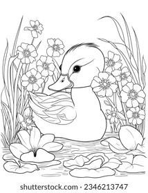 duck coloring pages for adults