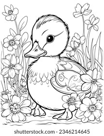 duck coloring pages for toddlers