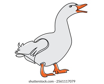 Duck in a continuous line format and can be edited later.