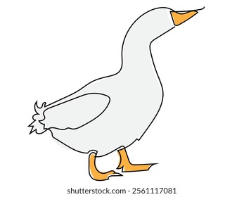 Duck in a continuous line format and can be edited later.