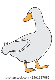 Duck in a continuous line format and can be edited later.