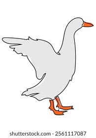 Duck in a continuous line format and can be edited later.