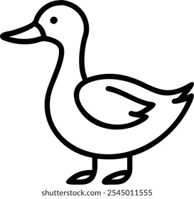 Duck contínuo uma linha desenho contorno vetor ilustração.