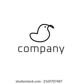 duck corporate logo template line
