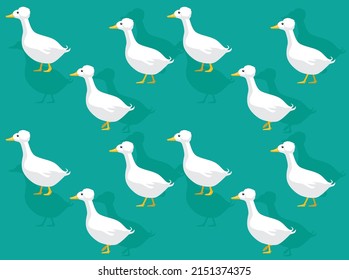Duck Crested Animation Seamless Wallpaper Background