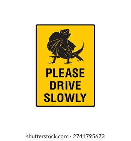 Duck Crossing Please Drive Slowly Wildlife Road Safety Warning Sign