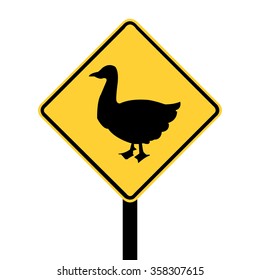 Duck Crossing Road Sign