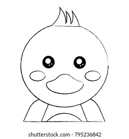 duck cute animal icon image 
