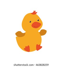 Duck cute animal little icon. Isolated and flat illustration. Vector graphic