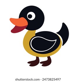 Duck, cute cartoon , duck vector illustration