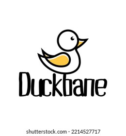 duck cute icon logo design