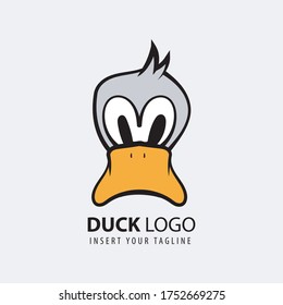 Duck Cute Logo Mascot Design 