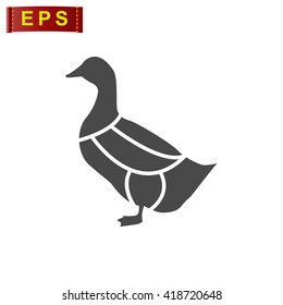 duck cuts icon, vector duck silhouette, isolated duck