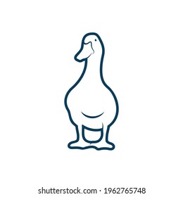 Duck design vector illustration, Creative Duck logo design concept template, symbols icons