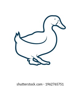 Duck design vector illustration, Creative Duck logo design concept template, symbols icons