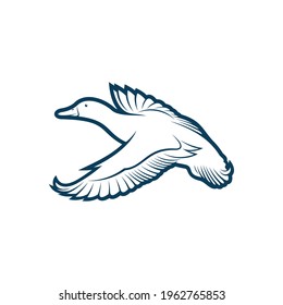 Duck design vector illustration, Creative Duck logo design concept template, symbols icons