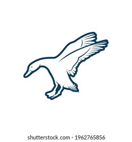 Duck design vector illustration, Creative Duck logo design concept template, symbols icons