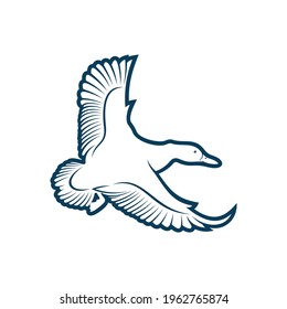 Duck design vector illustration, Creative Duck logo design concept template, symbols icons