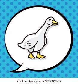 duck doodle, speech bubble