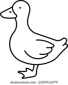 duck duckling canard bird animal Outline