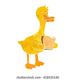 duck eating bread