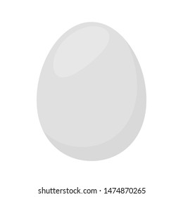 duck egg isolated on white background, clip art duck eggs white grey color, illustrations of duck egg simple, duck eggs drawing flat style for infographics icon cartoons