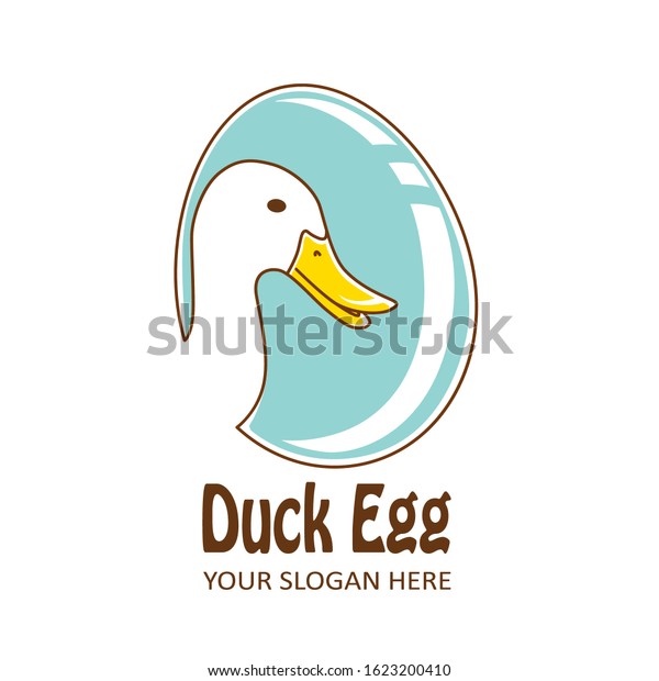 Duck Egg Logo Company Brand Illustration Stock Vector Royalty Free