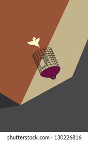 Duck escaping from a cage