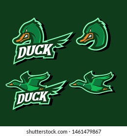 Duck esport gaming mascot logo template