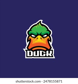 duck esport mascot design logo