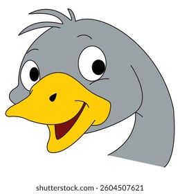 A duck face animal vector illustration