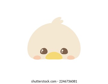 duck face illustration vector illustration