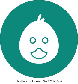 Duck Face single vector icon illustration