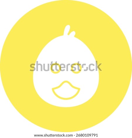 Duck Face single vector icon illustration