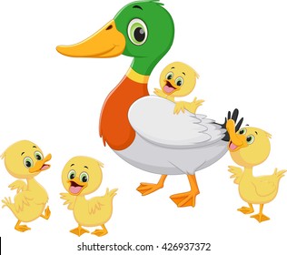 Duck Family Cartoon