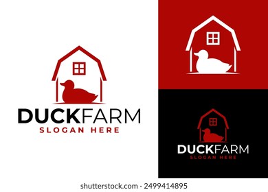 Granero de granja de patos Diseño de logotipo