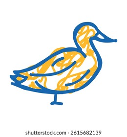 duck farm bird doodle icon sketch vector. duck farm bird sign. isolated symbol illustration