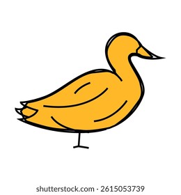 duck farm bird line icon vector. duck farm bird sign. isolated symbol illustration