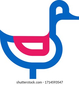 Duck, farm, farming - vector icon