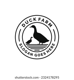 Vector de diseño del logo de la granja de polvos. Vector de logotipo ganadero