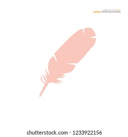 Duck feather icon. Vector illustration.